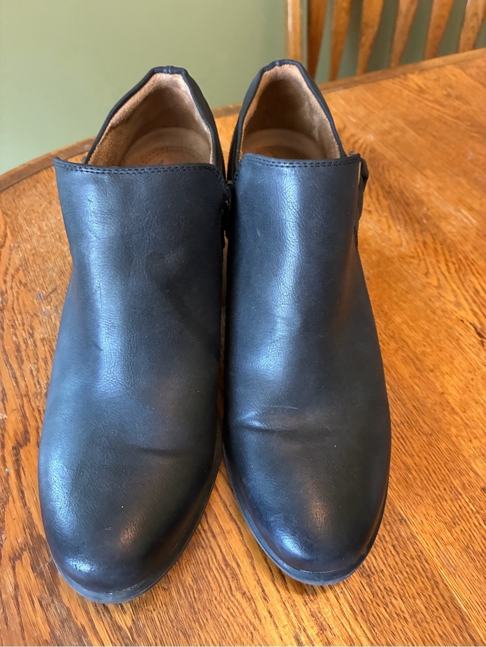 Natural Soul Black Man Made Slip-On Ankle Booties